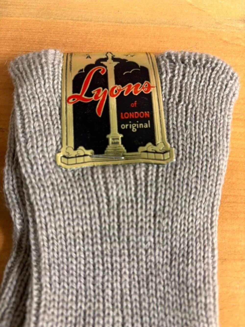 NOS Lyons of London cable knit socks hose Scottish socks wool